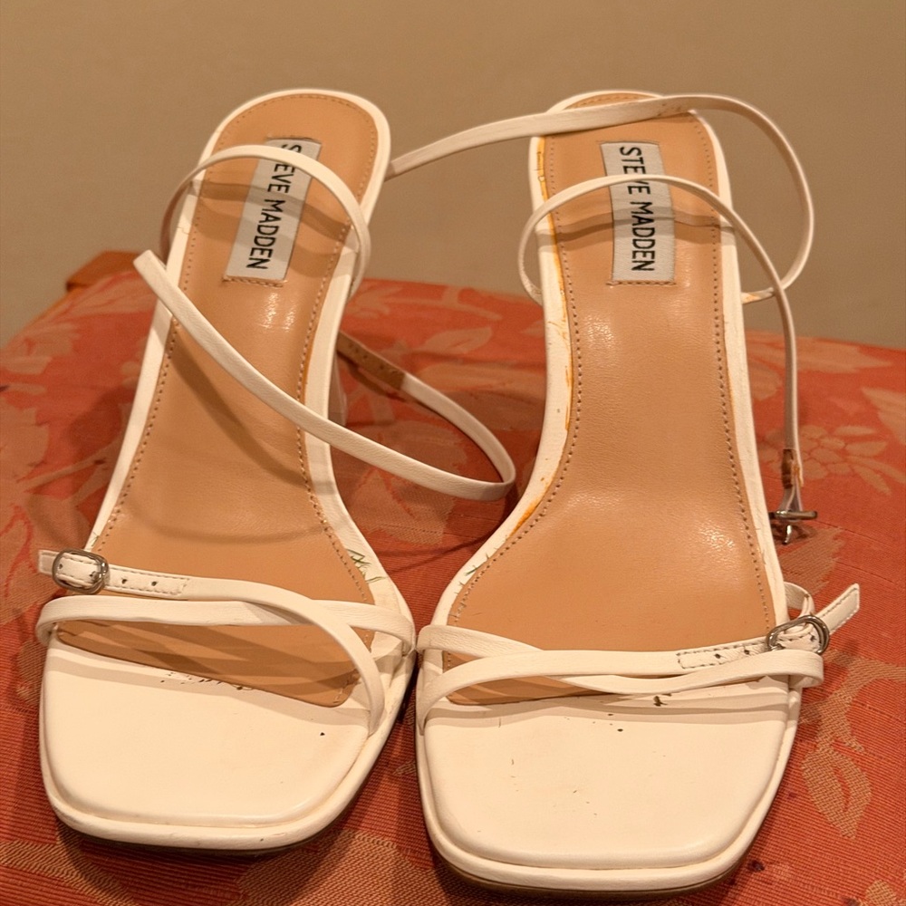 Steve Madden Cream Strappy Heels